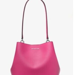 Michael Kors Pratt Medium Shoulder Bag in Dragonfruit Pink